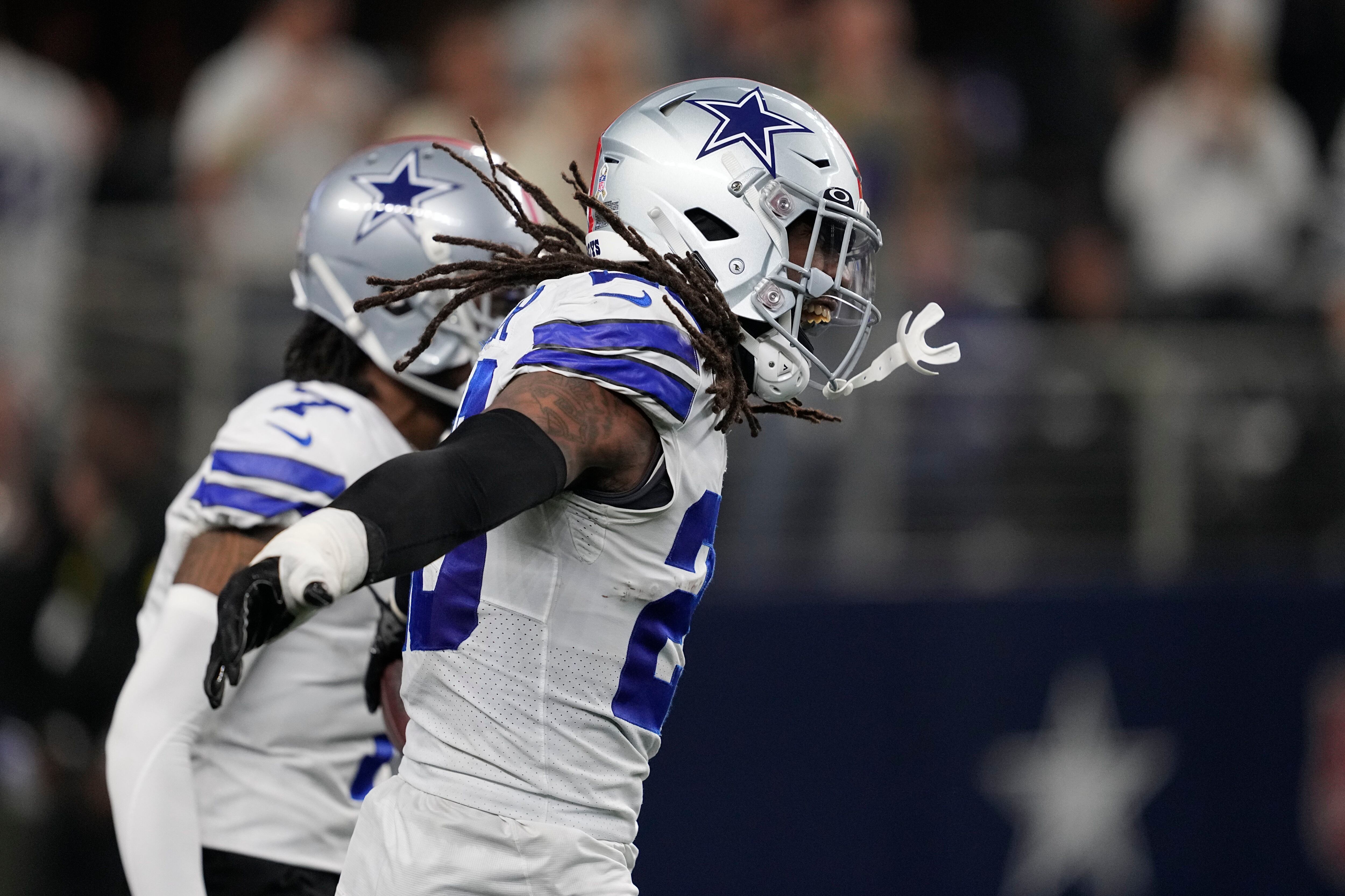 Dallas Cowboys' Dak Prescott celebrates a touchdown during the second half  of an NFL football game against the Indianapolis Colts, Sunday, Dec. 4,  2022, in Arlington, Texas. (AP Photo/Ron Jenkins Stock Photo 