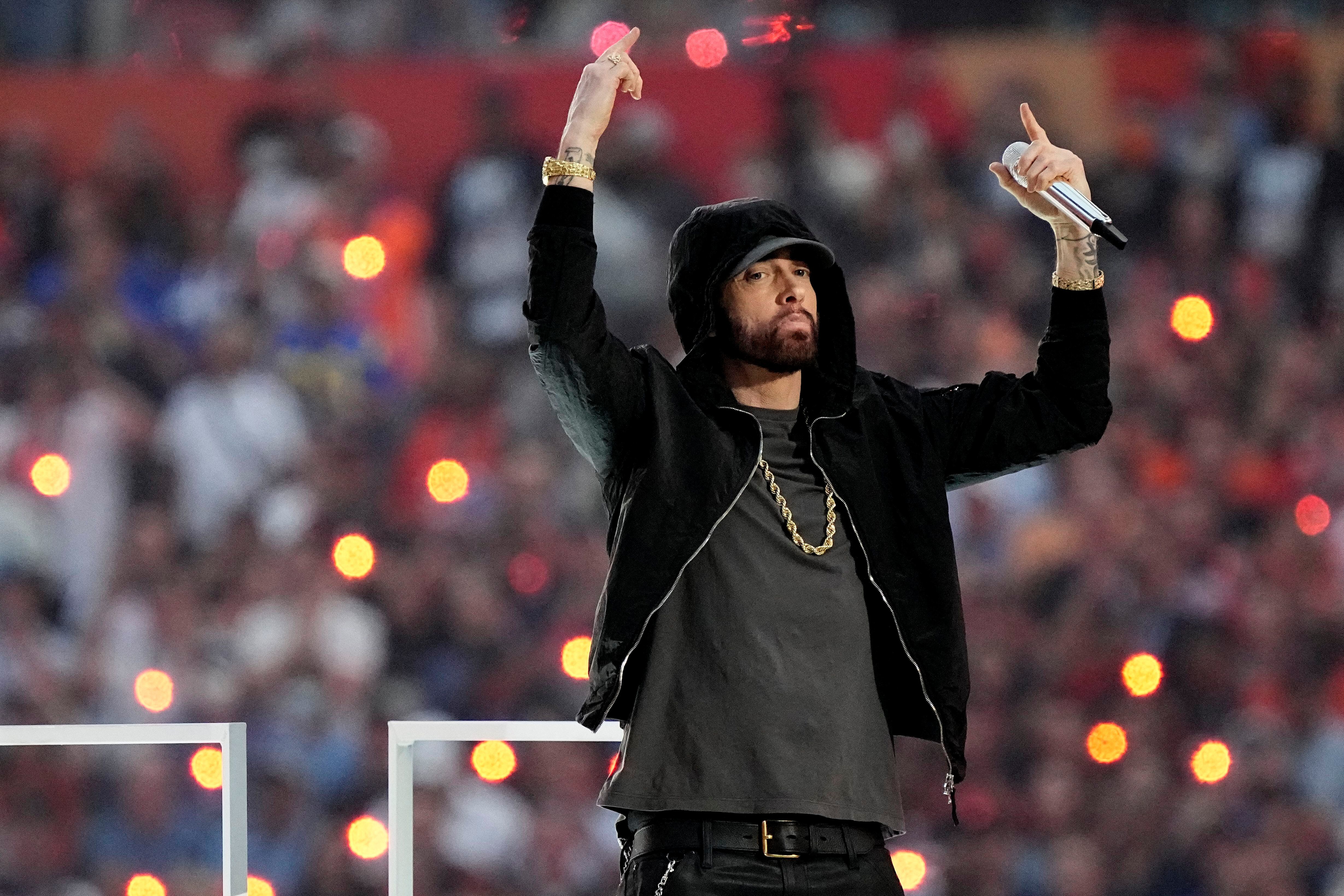 Eminem Hoodie Super Bowl Show 2022