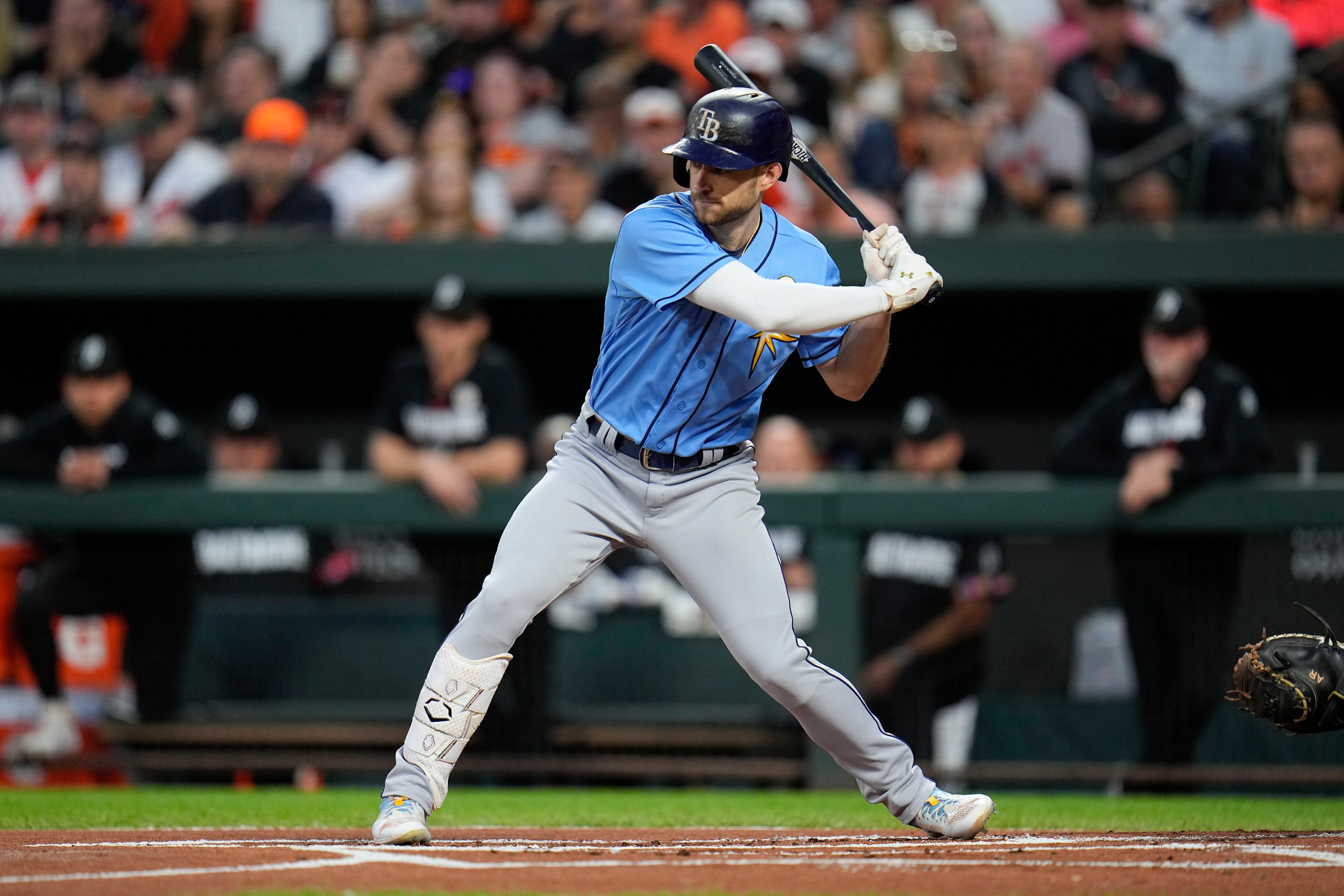 Baltimore Orioles Heston Kjerstad (75) hits a single during a