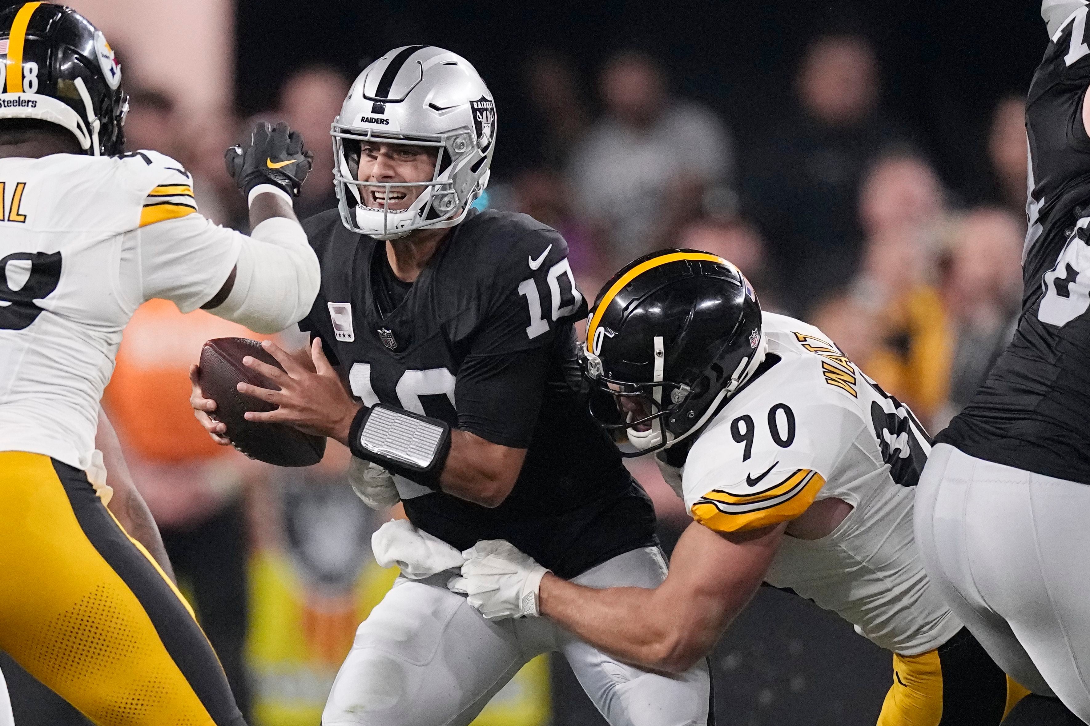 A surprise: The #Raiders are expected to start rookie QB Aidan O'Connell  against the #Chargers, sources say. With Jimmy Garoppolo out with a  concussion, the assumption is that veteran backup Brian Hoyer