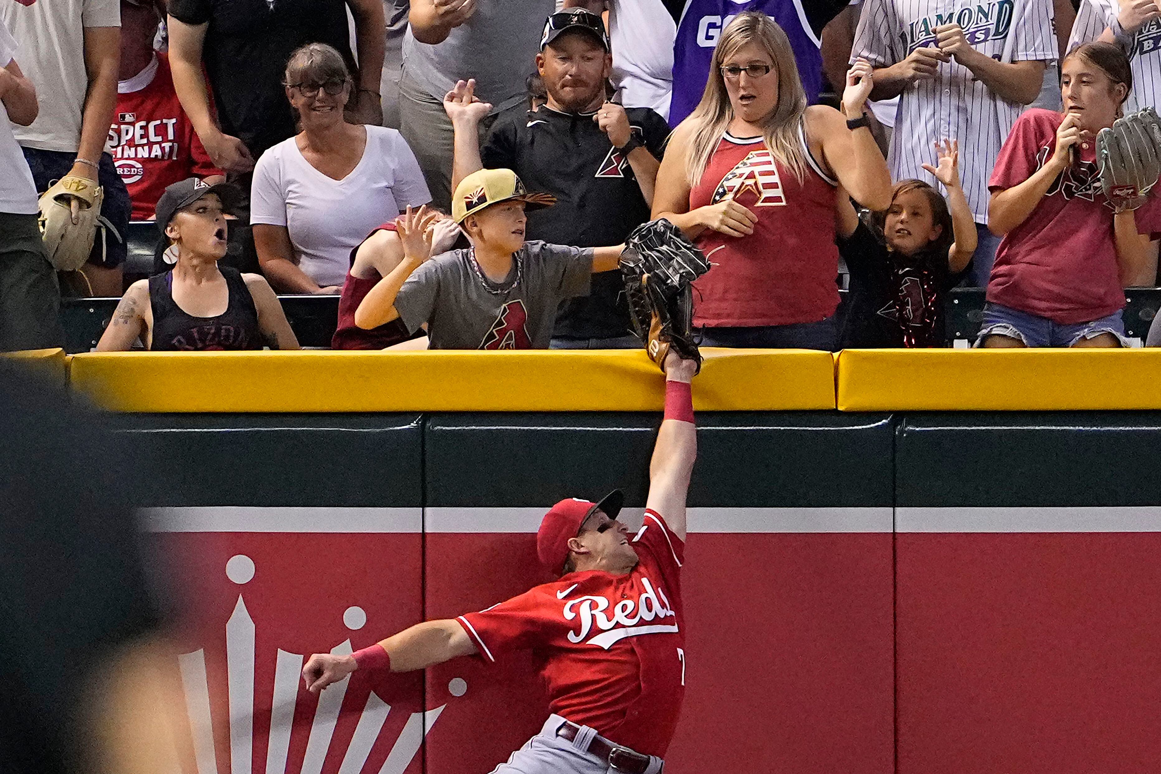 Tommy Pham of the Arizona Diamondbacks celebrates after hitting a