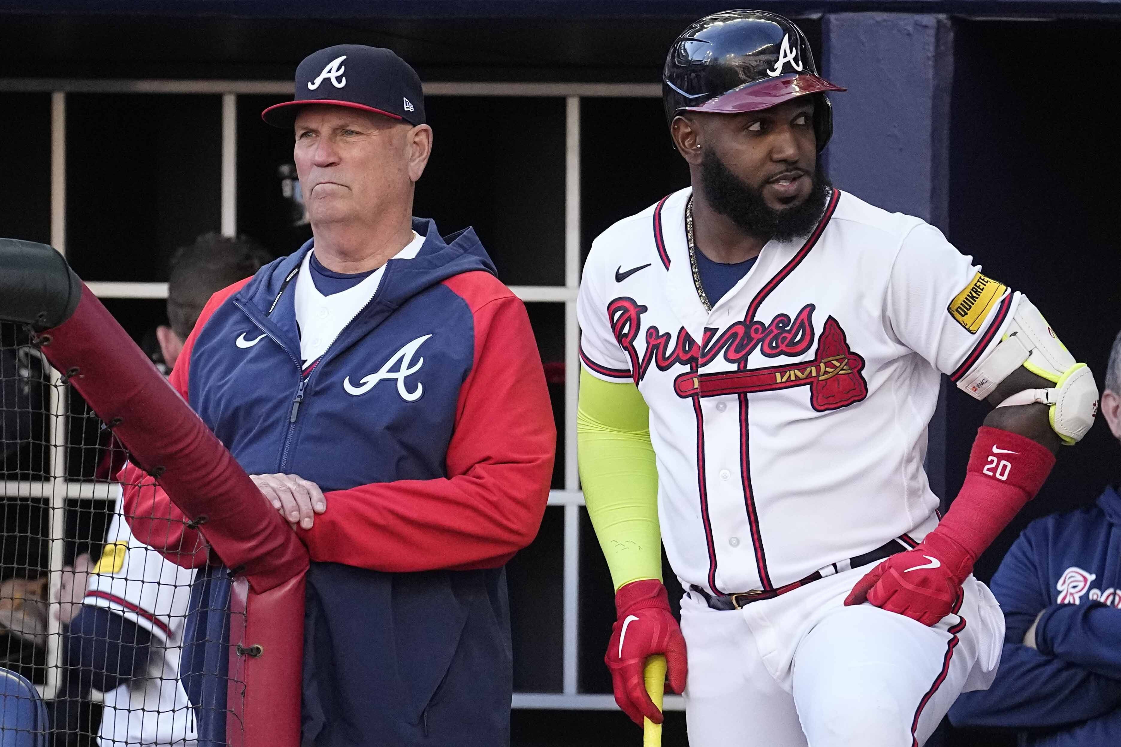 Marcell Ozuna takes over interview with GM Apex Anthopoulos