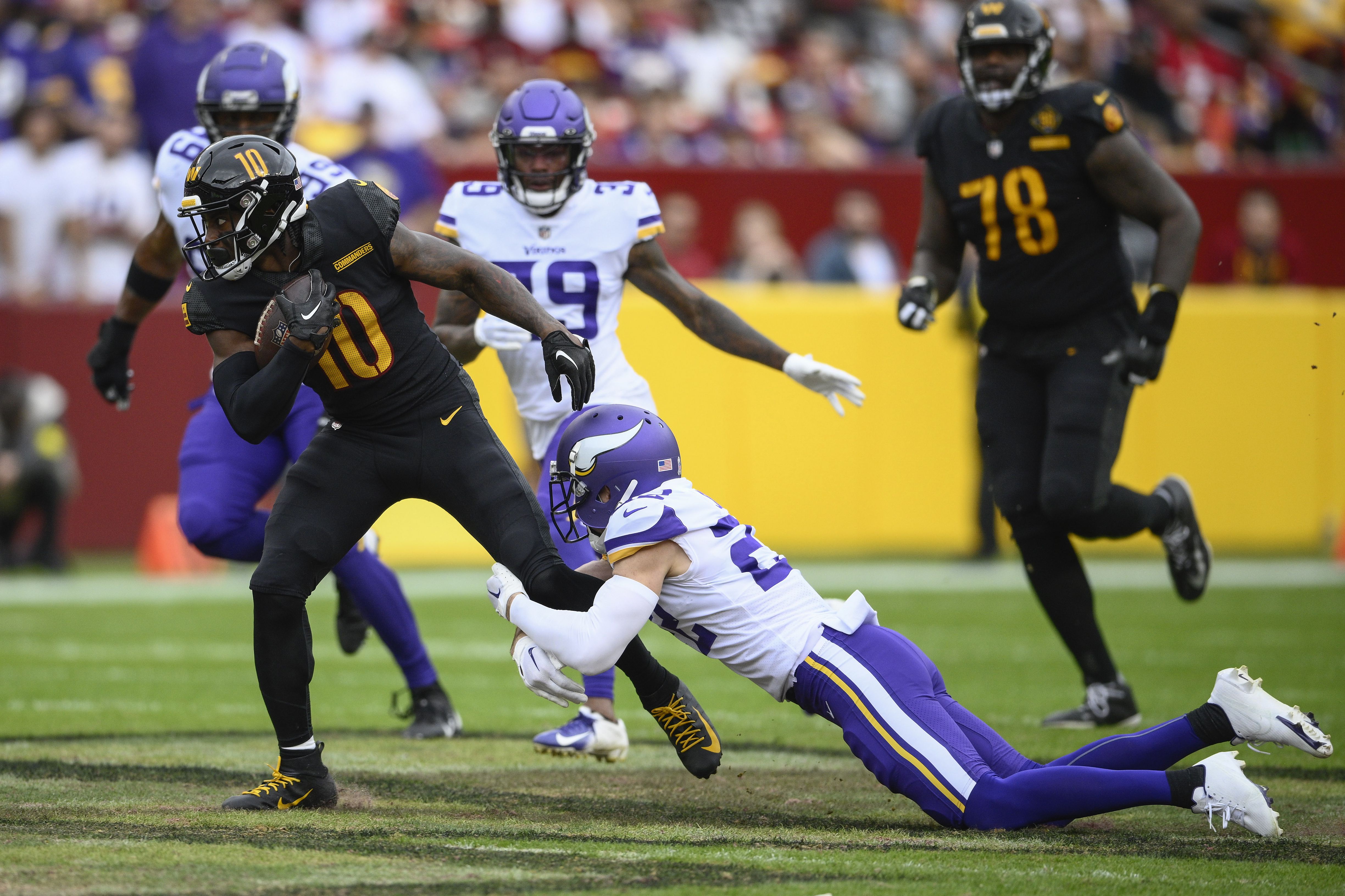 Vikings-Commanders inactives: Cornerback Cameron Dantzler will play in  Washington