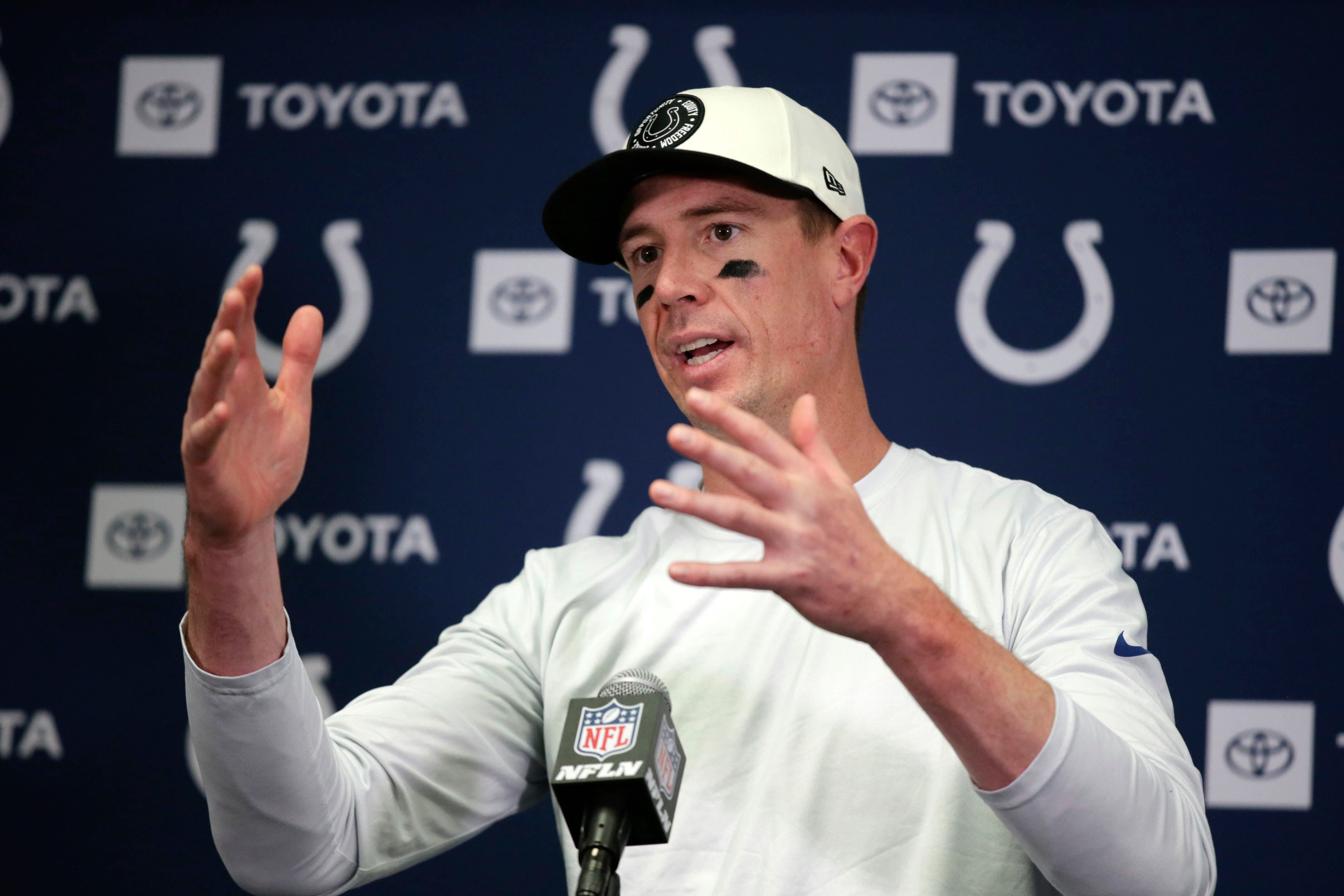 NFL: Indianapolis Colts Interim Coach Jeff Saturday on starting QB Matt Ryan