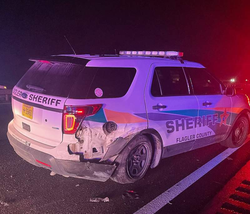 Flagler County deputy suffers minor injuries in crash on I-95