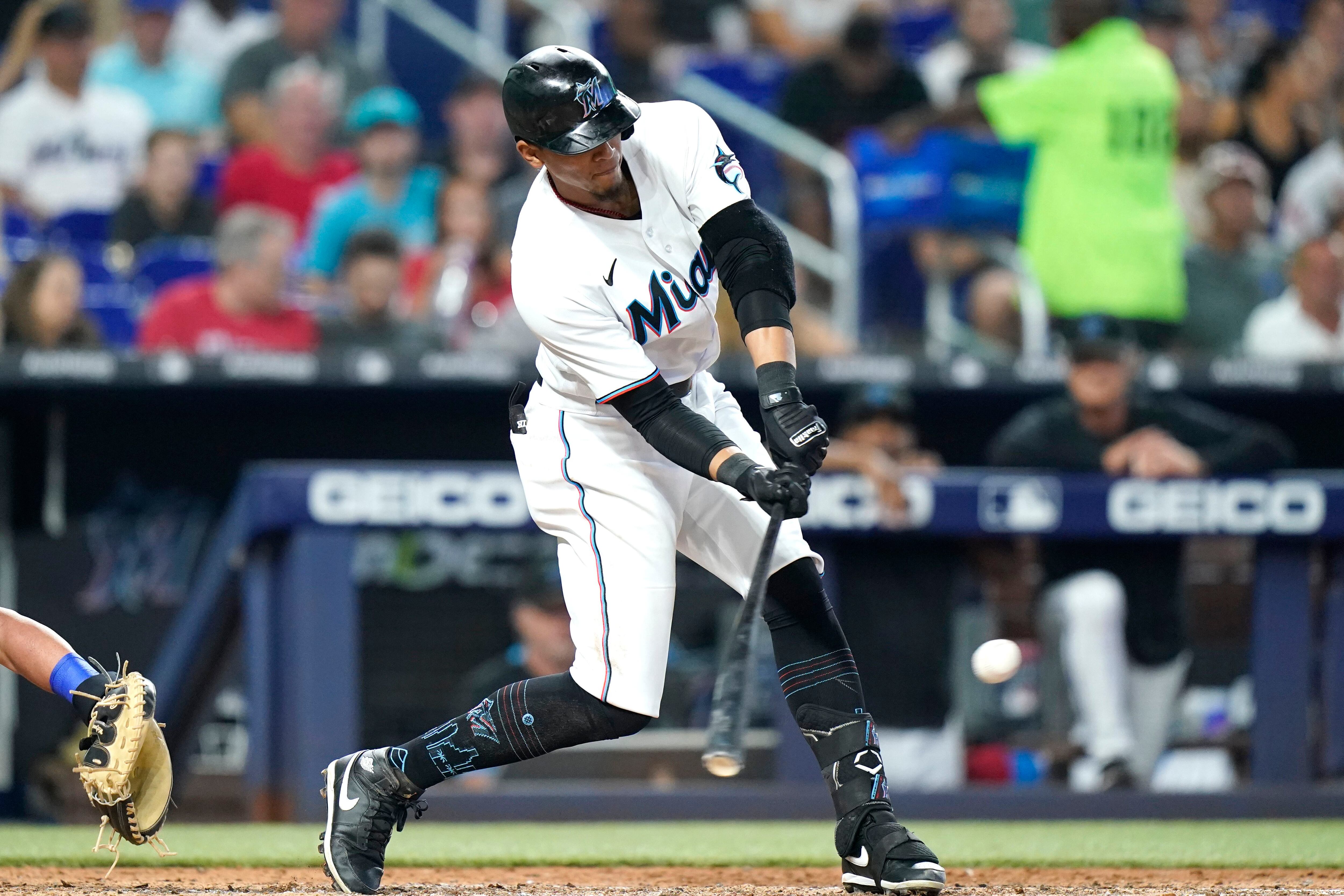 Jorge Soler's first Marlins hit, 03/26/2022