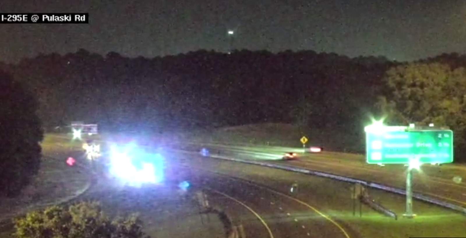 Deadly crash closes northbound lanes on I-295 at Pulaski Road