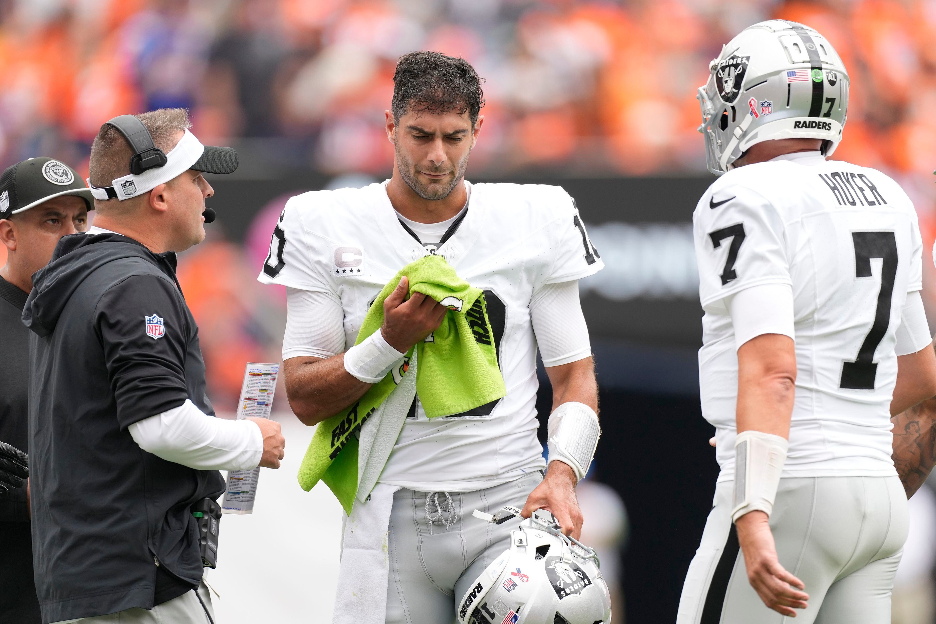 With Jimmy Garoppolo in concussion protocol, Raiders' starting QB vs.  Chargers is unknown, National Sports