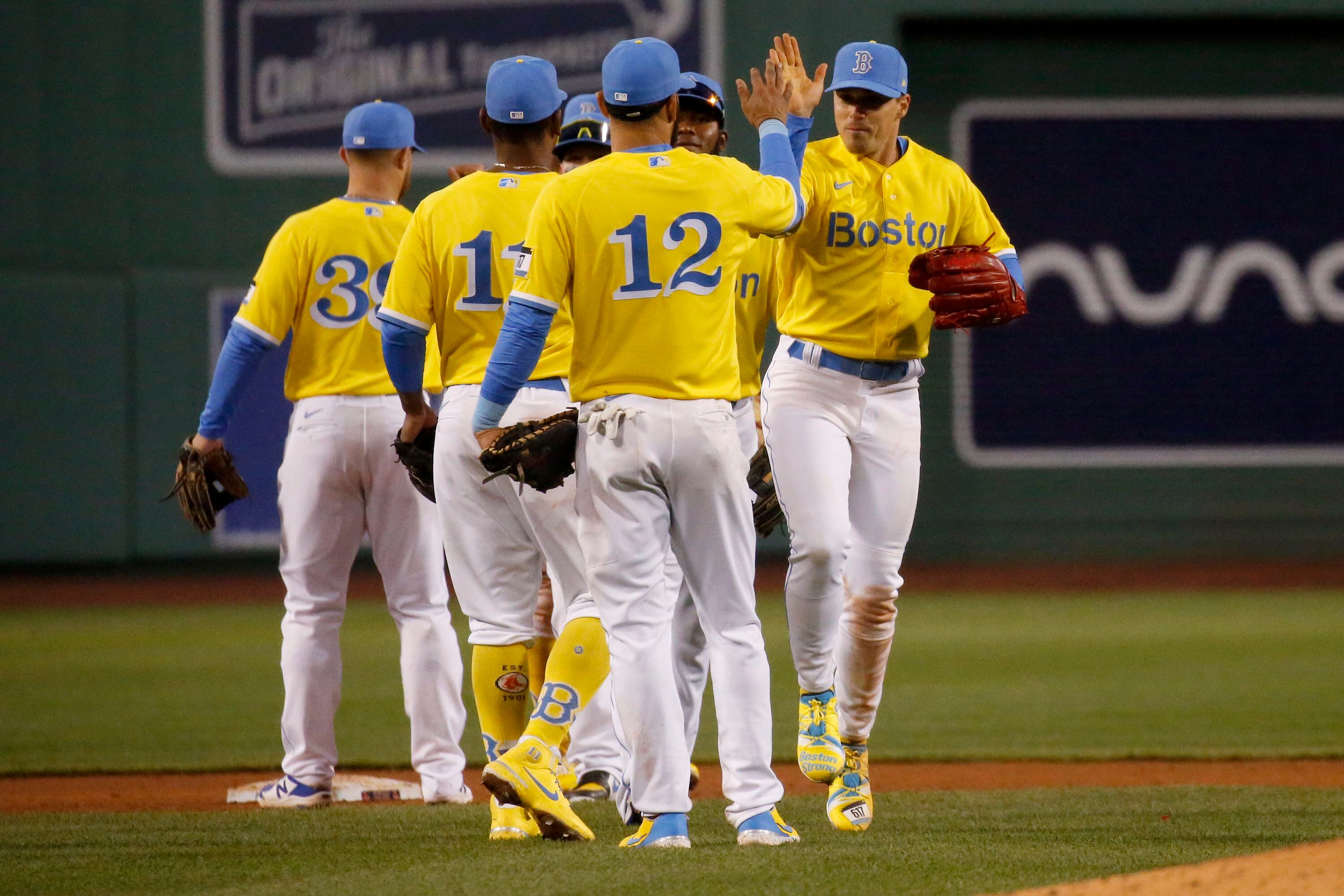 Red Sox Hang 'Boston Strong' No. 617 Jersey in Dugout During Tuesday's Game  (Photo) 