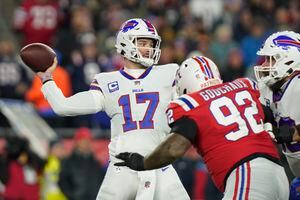 Josh Allen throws five TDs to lead Bills past Patriots