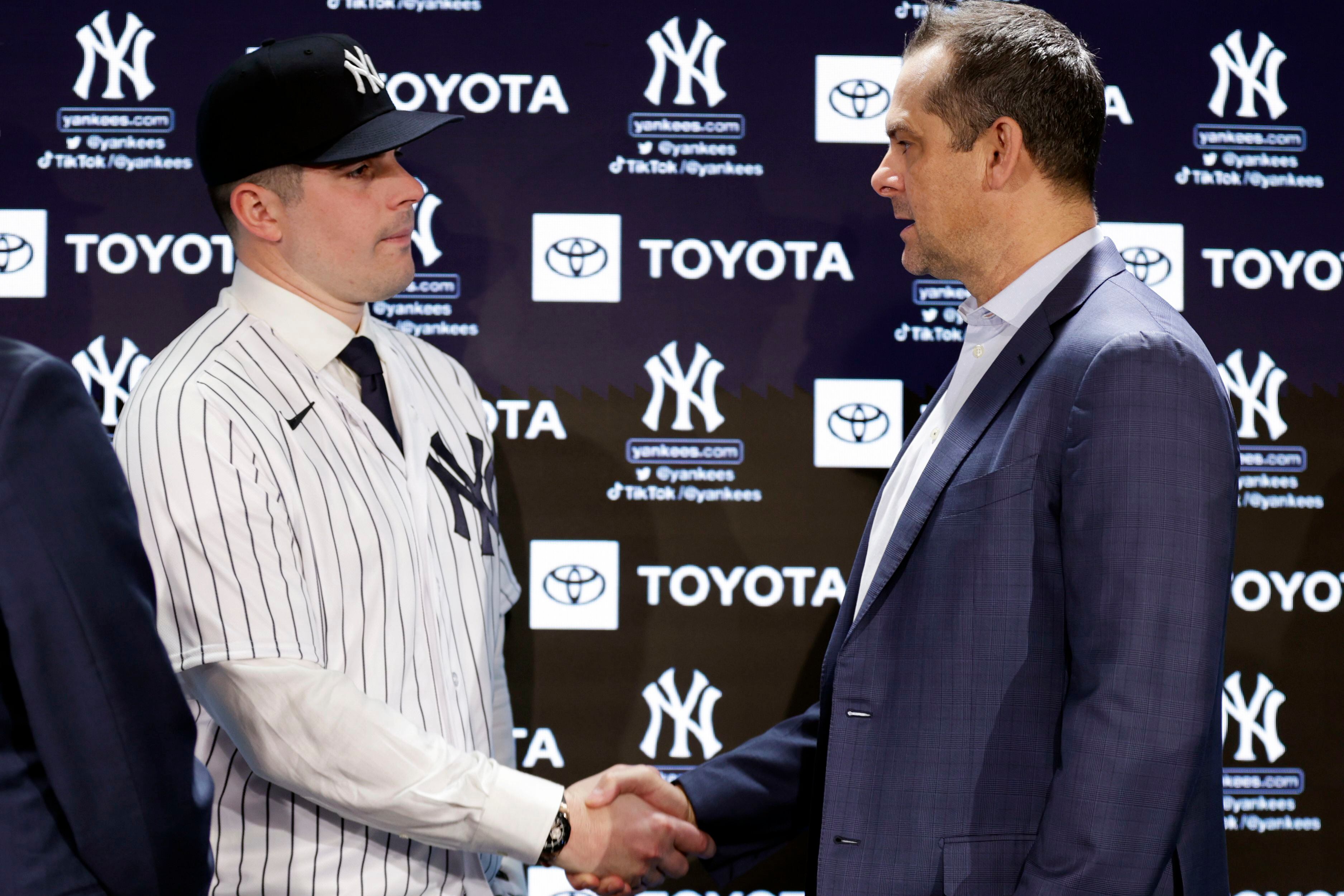 Carlos Rodón, newly shaved, puts on Yankees pinstripes - NBC