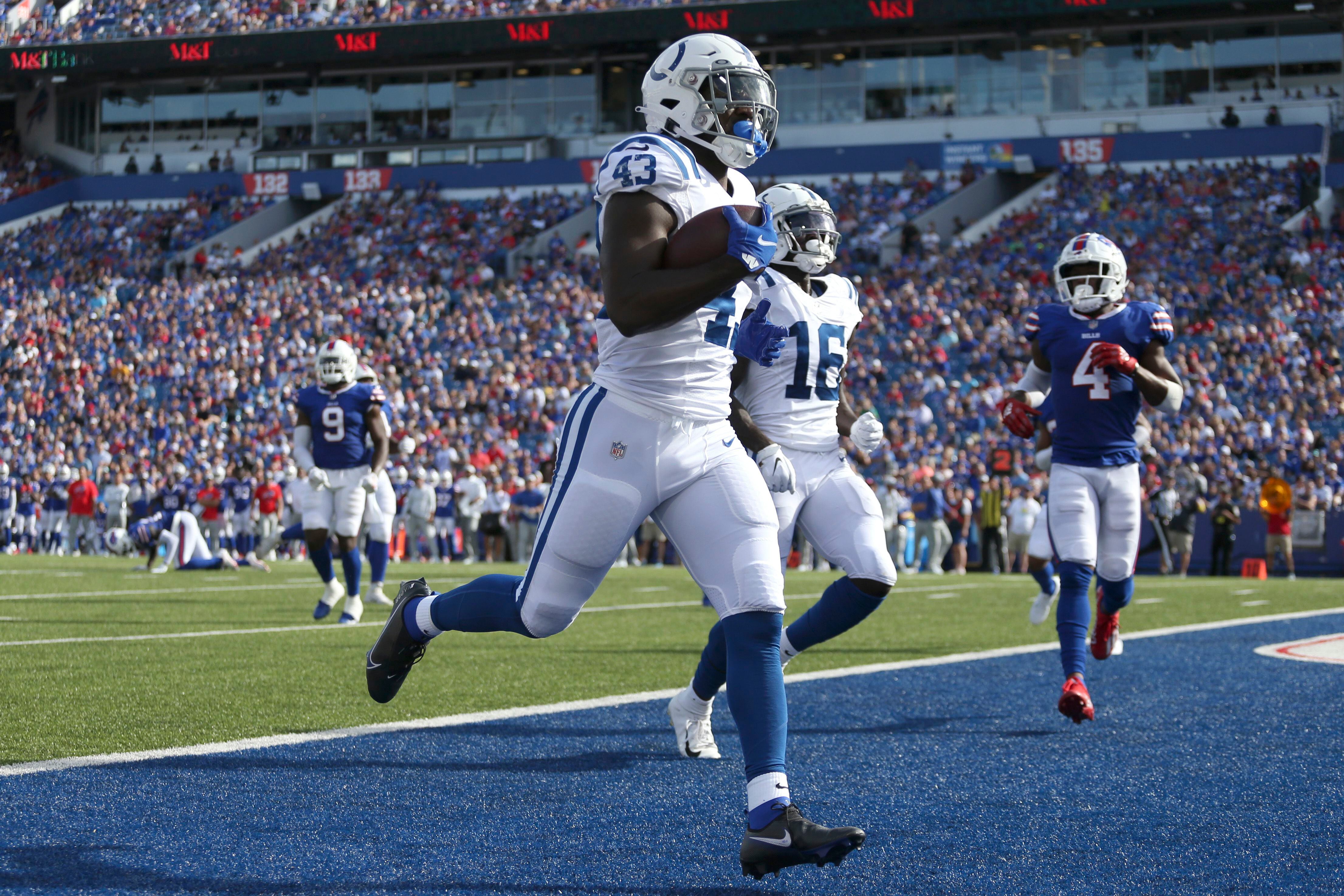 Buffalo Bills cornerback Christian Benford runs on the field during the  first half of a preseason NFL football game against the Denver Broncos in  Orchard Park, N.Y., Saturday, Aug. 20, 2022. (AP