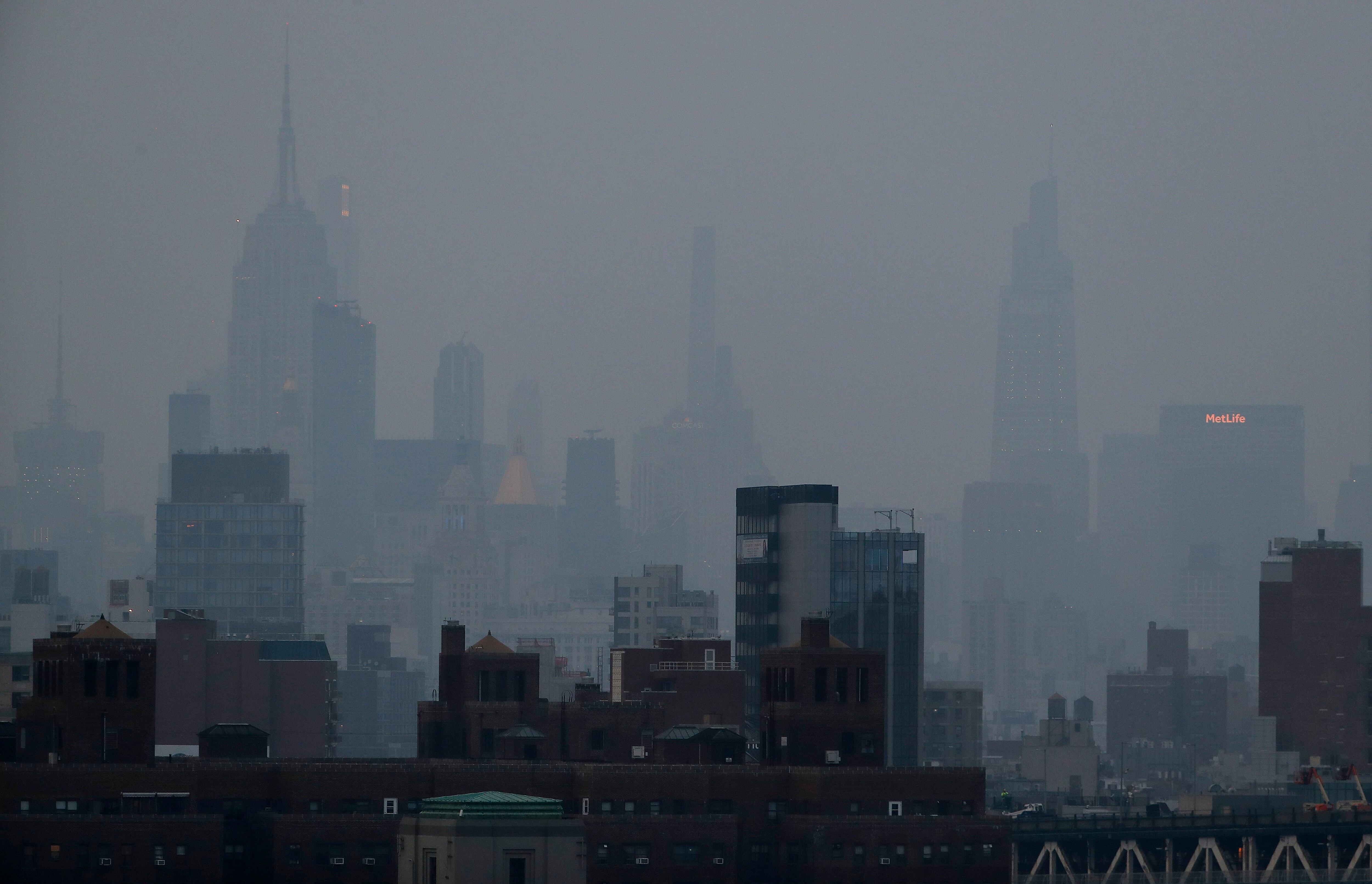 Yankee Stadium looks like Mars as wildfire smoke smothers NYC