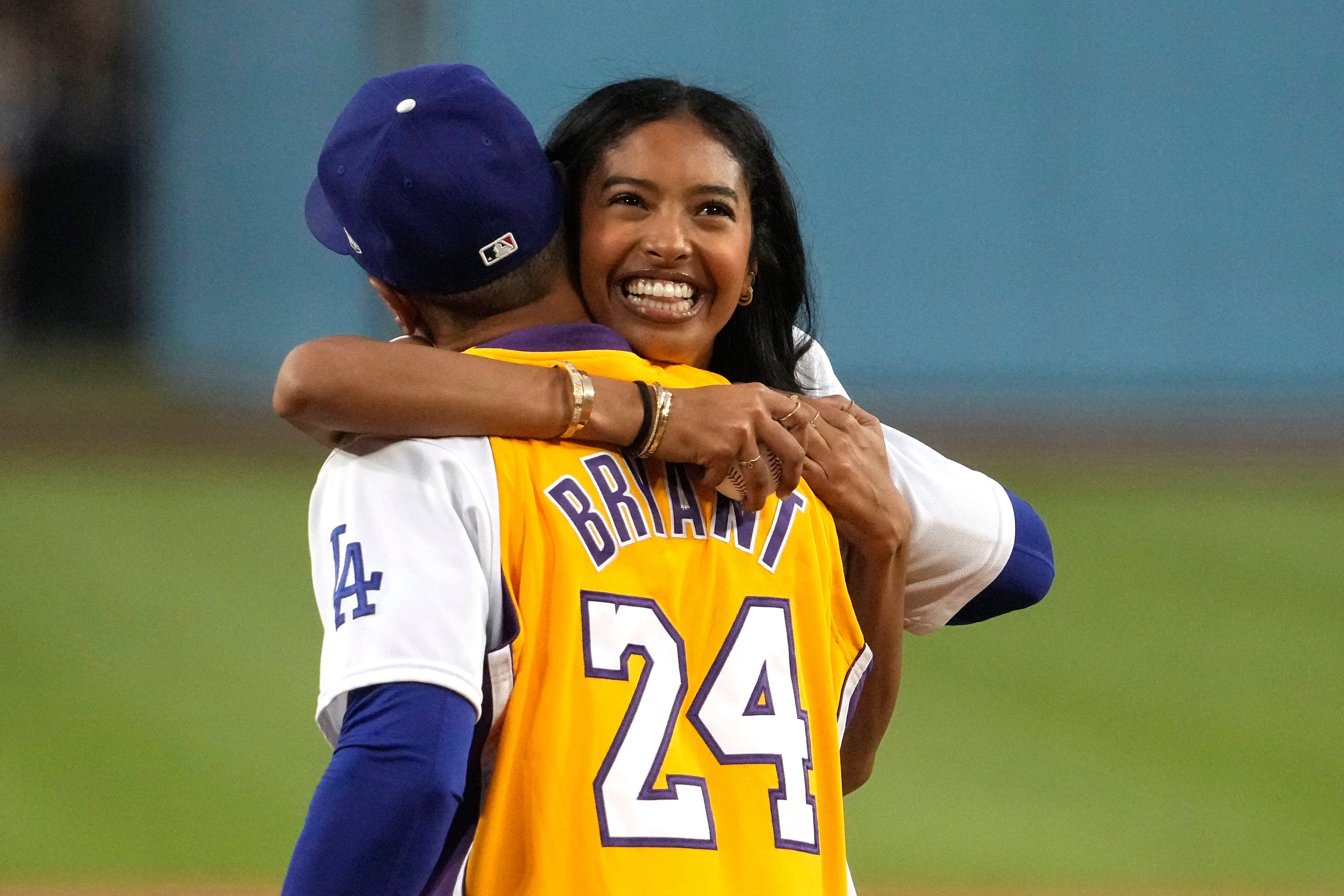 Los Angeles Dodgers on X: Reppin' Kobe for Lakers Night.   / X