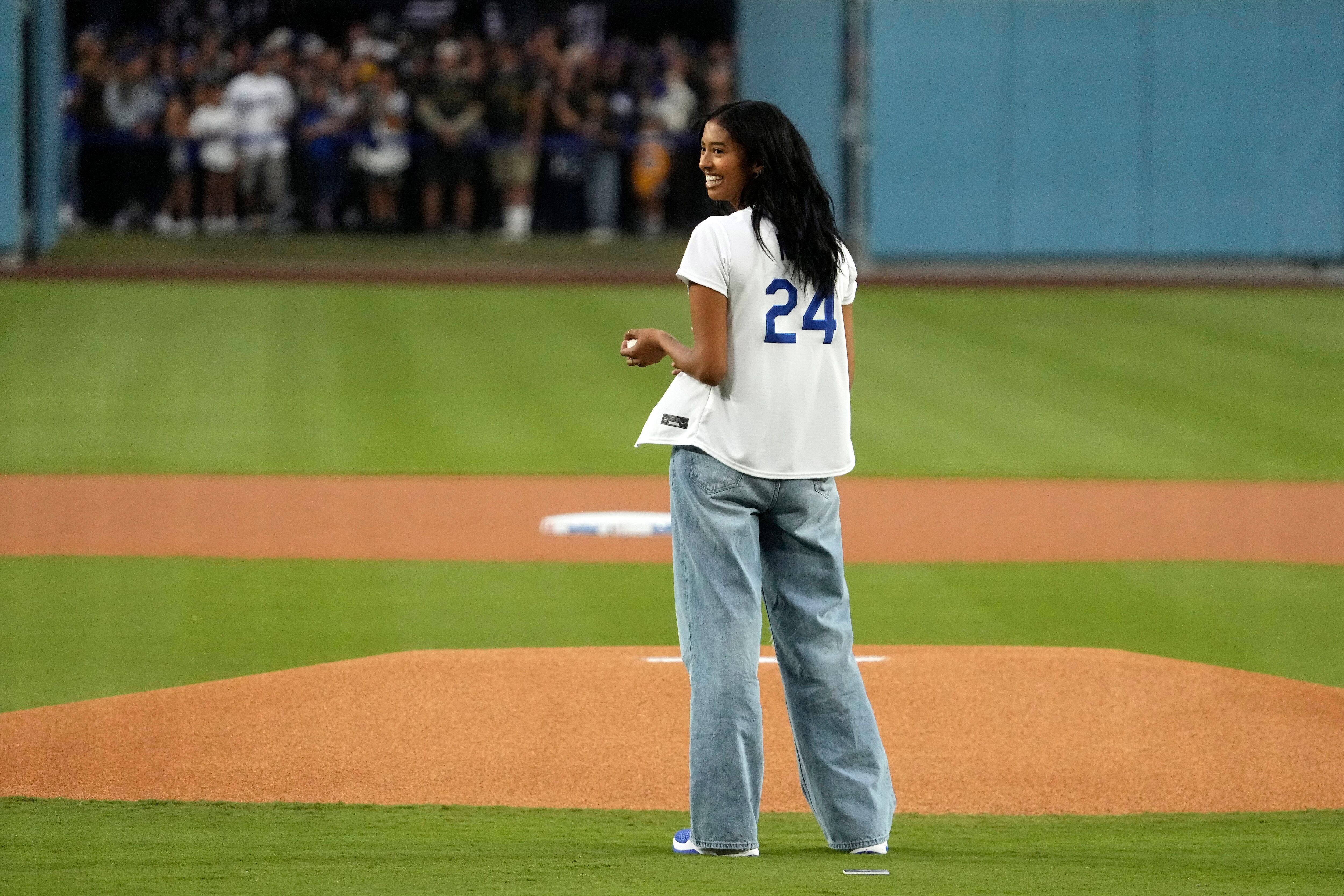 Kobe Bryant To Be Honored by Daughter Natalia LA Dodgers Game