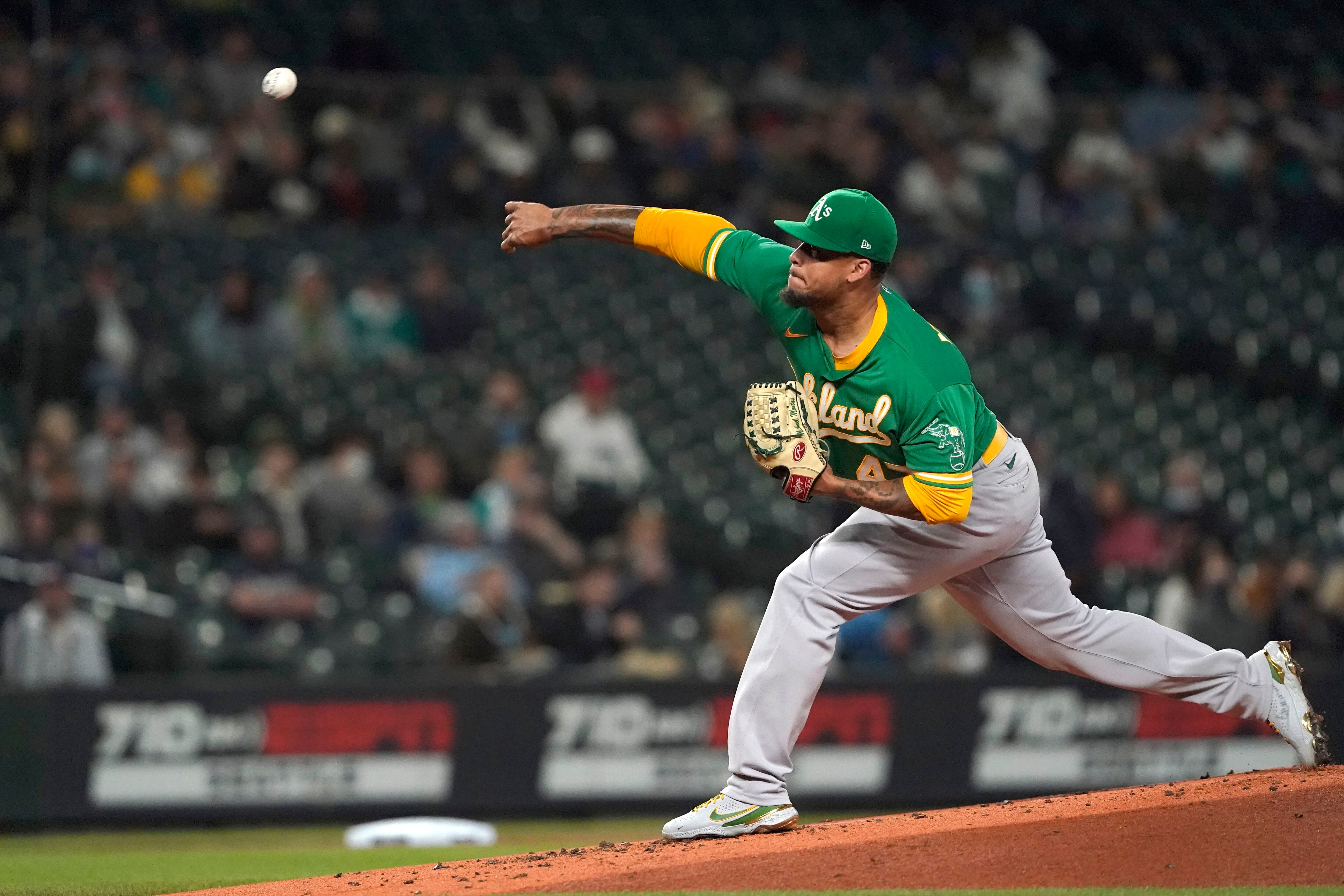 A's Sean Manaea sports Afro at Spring Training