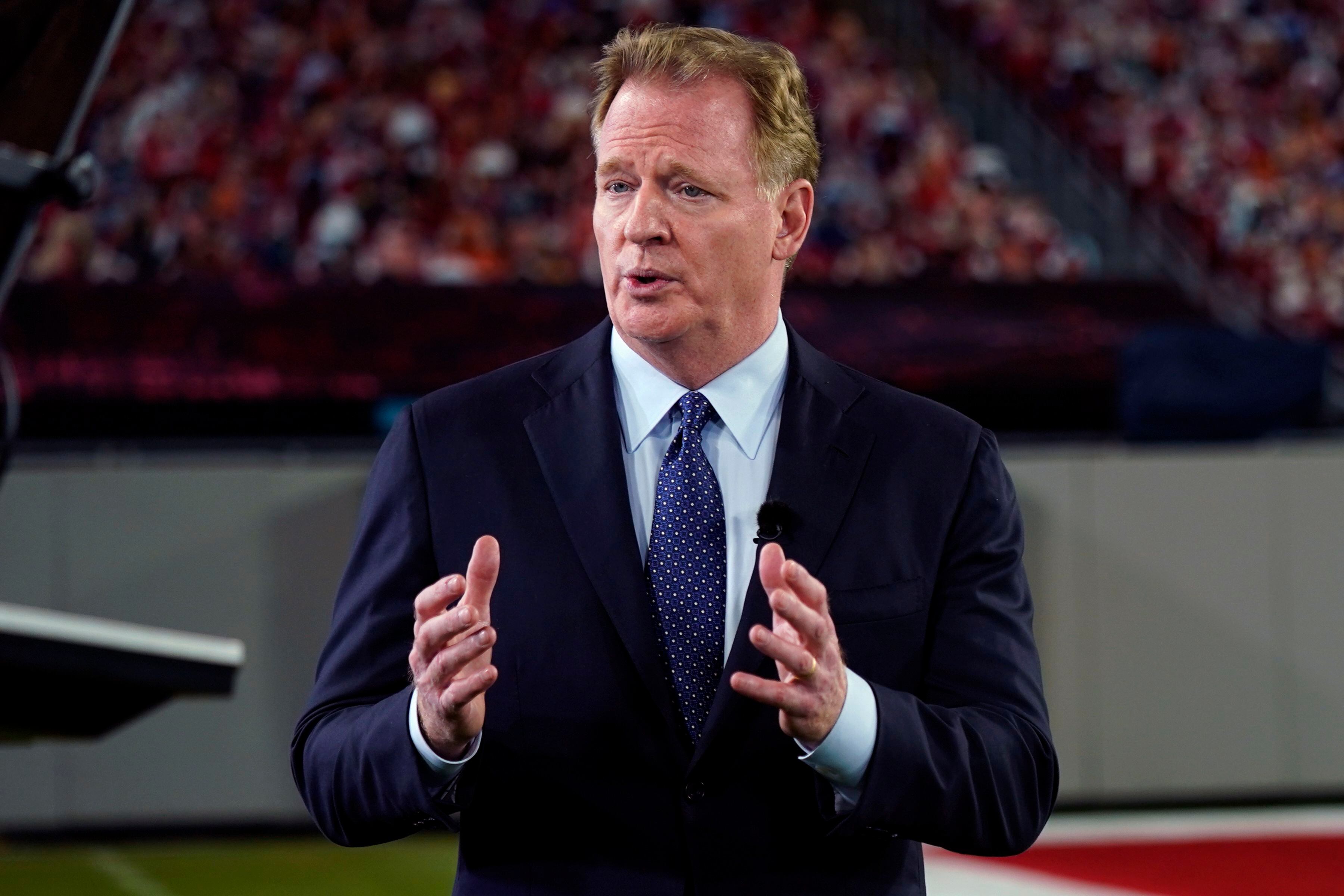 NFL Commissioner Roger Goodell hosts draft live from his basement