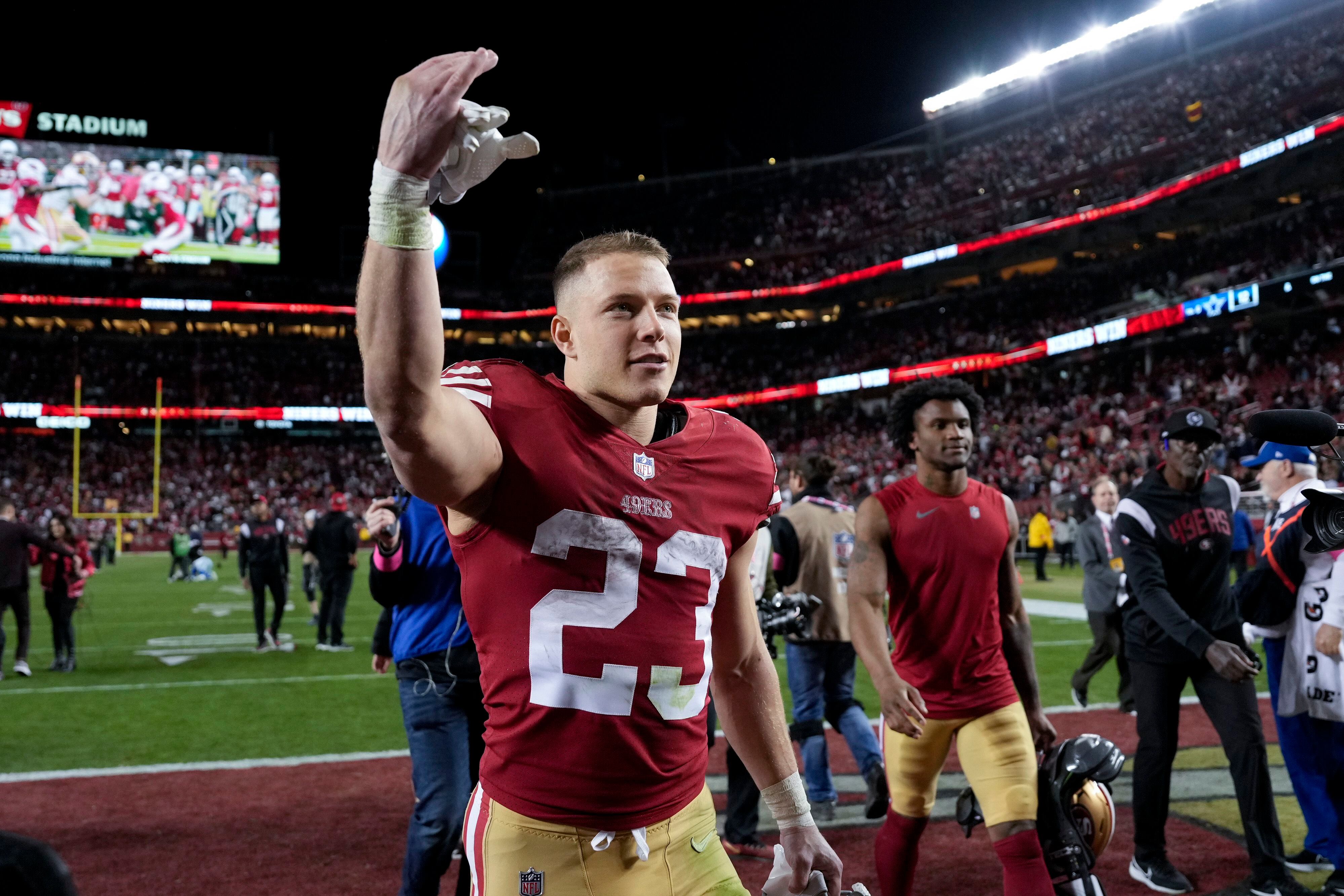 Download Christian McCaffrey in Color Rush Jersey Wallpaper