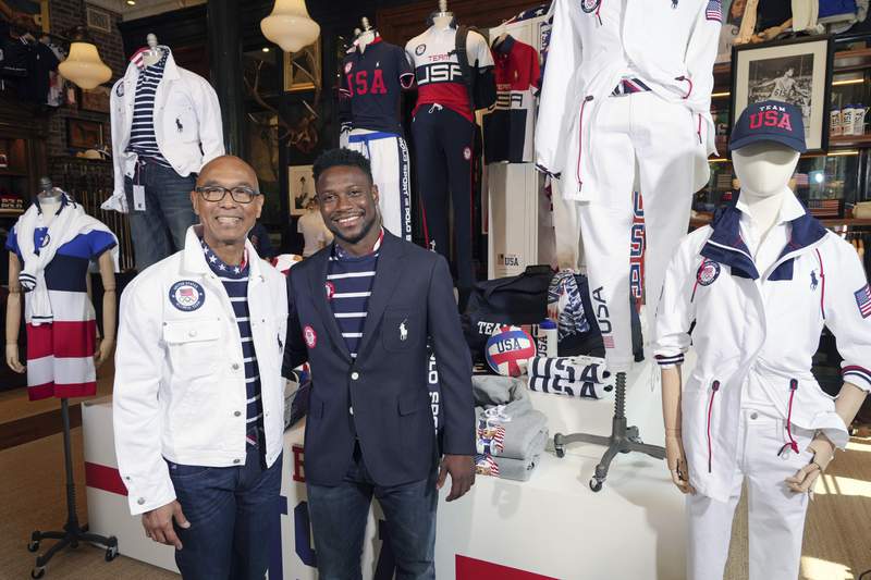 Navy blazers, stripes and flag scarves for Team USA in Tokyo