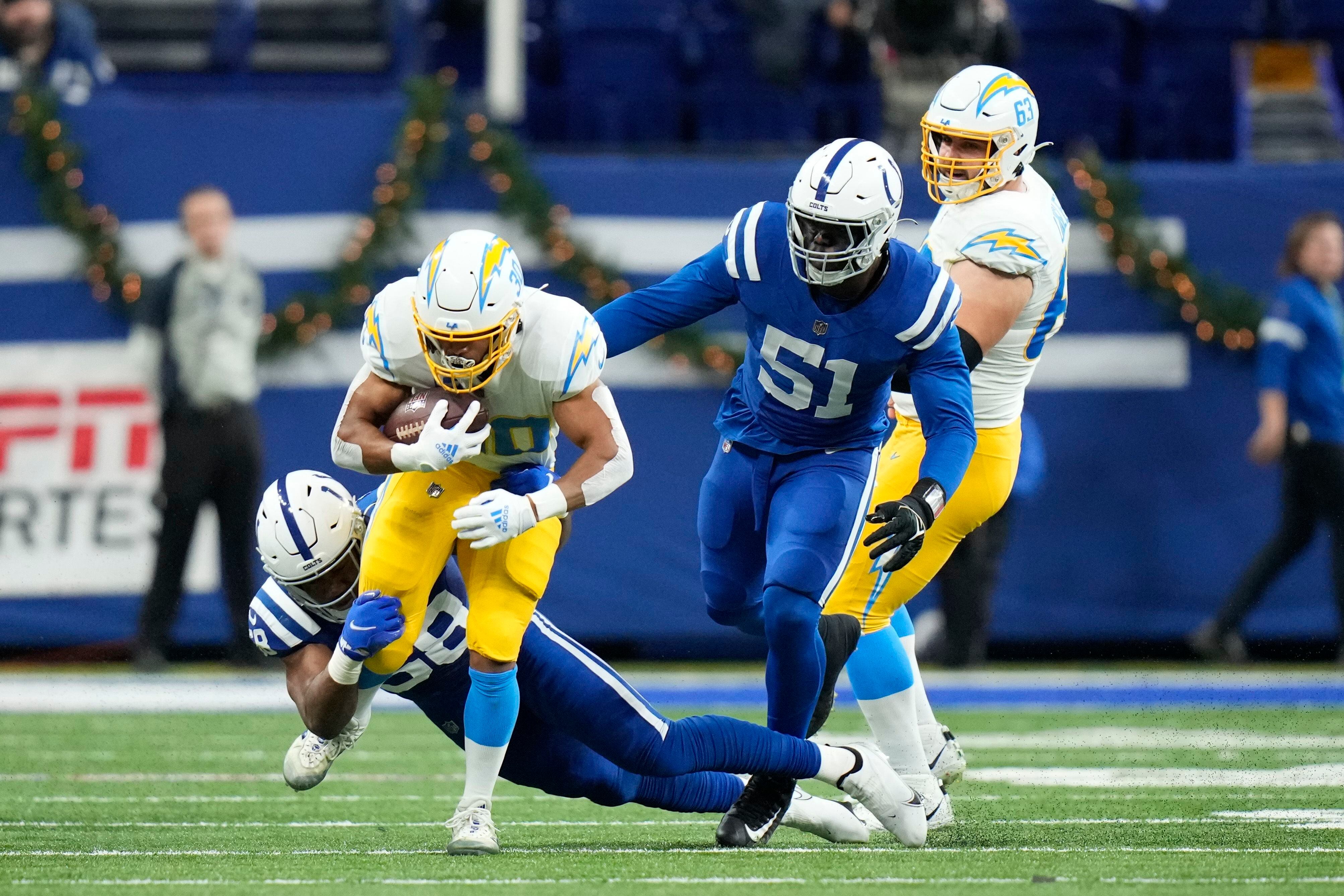 Chargers play Colts on rebound