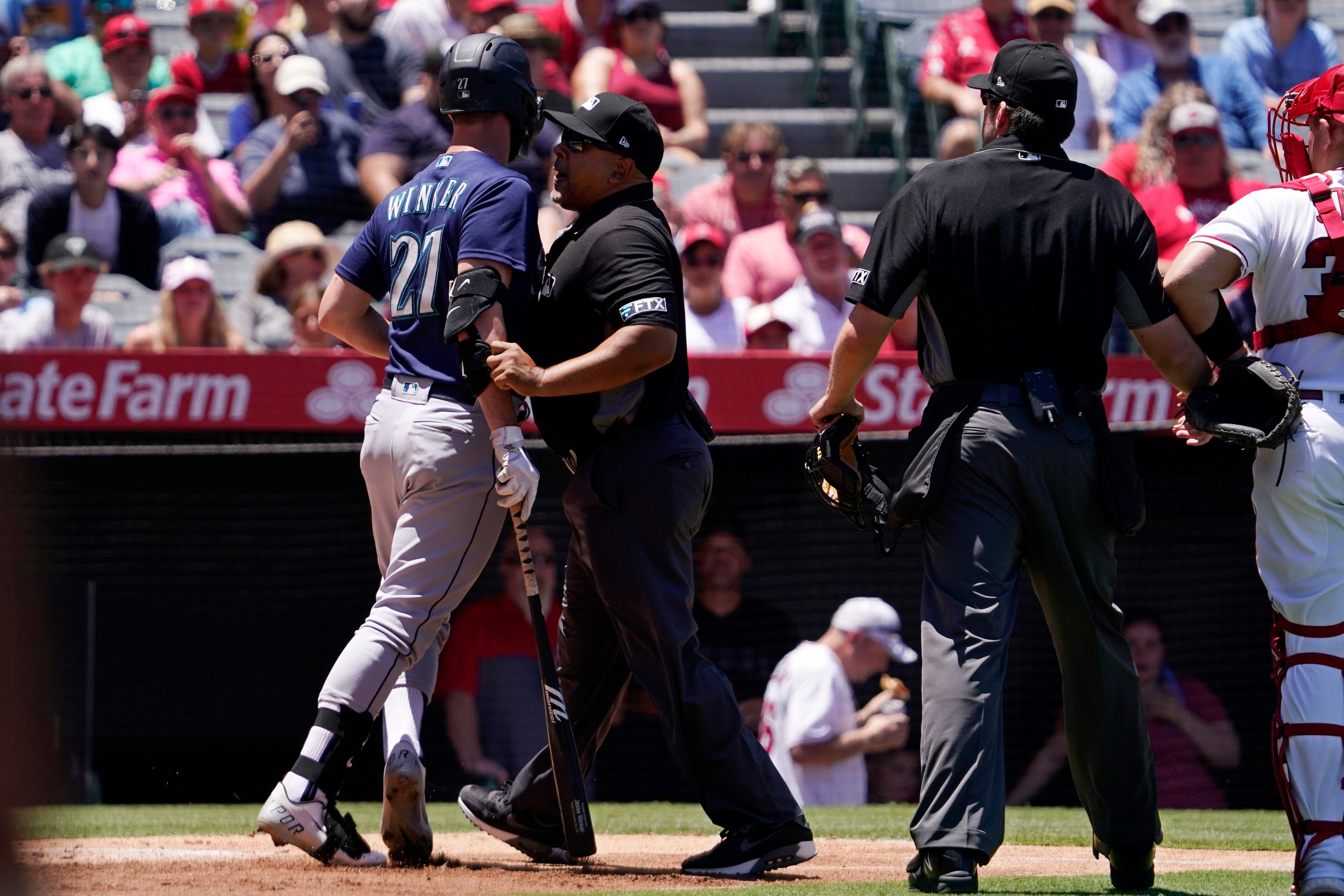 Baseball Bros on X: Anthony Rendon got Jesse Winker right in the face 😳   / X